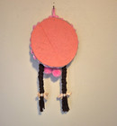 Vintage Hand Crochet Doll Face With Braids