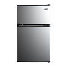 Arctic King 3 2 Cu Ft Two Door Mini Fridge With Freezer  Stainless Steel  E-star