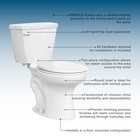 Proflo Pfct300he Complete 1 28 Gpf Standard Height Round Two - White