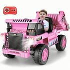 Ride On Dump Truck 12v Electric Kids Car With Remote Control Electric Dump Bed   