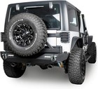 Wrangler Jk Rear Bumper Tire Carrier   Led Lights Compatible With Jeep Wrangler
