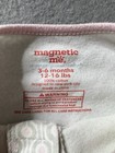 Magnetic Me Footed Sleeper Girls 3-6 Months Gray Pink Geometric Minimalist