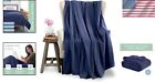 Navy Microfleece Blanket - Full queen Size   Super Soft   Pet-friendly Comfort
