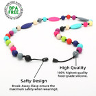 Chew Necklaces For Sensory Kids 2 Pack  Baby Silicone Teething Necklace  Nursing