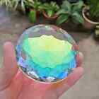 75mm Suncatcher Faceted Round Prism Crystal Pendant Rainbow Glass Chandelier