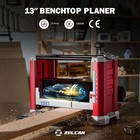 Zelcan 13 In Thickness Planer 1800w 15a Wood Planer Dual Blades For Woodworking