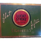Vintage Metal Lucky Strike Flat Fifties Cigarette Holder Advertising Tin Box