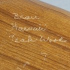 Blair Hawaii Teak Wood Bowl Vintage Hawaiian Hand-carved Beautiful Grain 9x5 5 