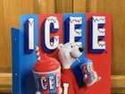 Icee Bear Flange Sign Slushie Drink Double Sided Vintage Style Wall Decor