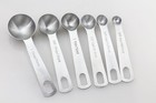 6 Pcs Difference Size Stainless Steel Measuring Spoons Tea Coffee Home Cooking