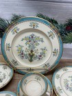 Lenox Fine China Blue Tree Pattern Gold Backstamp 6 Pc Place Setting - Beautiful
