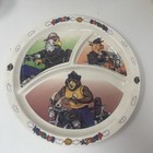 Harley-davidson Kids Plastic 9    Divided Plate  Bowl   Cup Dinnerware Vintage
