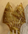1920s Amber Celluloid Lucite Victorian Hair Comb Art Deco