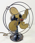 Antique 9  Emerson Electric Junior Fan Early Red Badge Oscillator Runs 1920s Usa