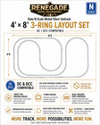 Kato N Scale Unitrack 4x8 3-ring Layout Track Set Dc Dcc Compatible