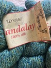 Reynolds Mandalay Silk Yarn  27 Teal  lot Of 5  Hanks All Same Dye Lot