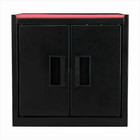 Hyper Tough Mini Tool Cabinet Steel Storage Organizer Box Dual Doors Top Mat