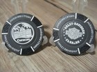 1 Genuine Harley Davidson Emblem Poker Chip - Curacao - Gray   Black