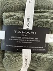 New Tahari Home Cotton Towel Set Dark Green Bath Set   6 Pc Set   Holiiday 26
