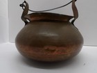 Vintage Hammered Copper Cauldron Kettle Pot