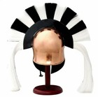 Medieval Knight Greek Corinthian Armor Helmet With Plume Copper Halloween Helmet