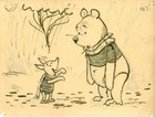 1974 disney  Winnie The Pooh And Tiger Too-original Storyboard-pooh-double Side