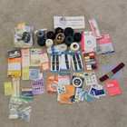 2 Box Lot Sewing Notions Nwt Used Vtg Thread Hooks Buckles Elastic Snap Fastners