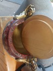 Vintage Red Trinket Jar Box Resin Baroque Home Decor 6 X5