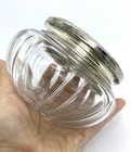 Antique Fp Cut Crystal Sterling Silver Vanity Powder Jar With Lid 4 1 2 X 3   