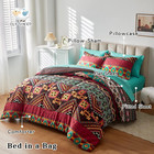 Flysheep Boho Bed In A Bag 6 Pieces Twin Size  Colorful Bohemian Tribal Comforte
