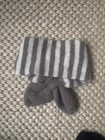 Hand Knit 100  Alpaca Scarf With Mitten Ends     Fournier     Made In Bolivia