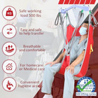 Patient Lift Divided Leg Sling With High Back  Universal Padded Medium  Red