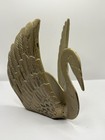 Vintage Brass Swan Letter Holder   Napkin Holder Art Deco Style Mcm