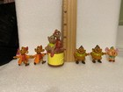 Vintage Disney Gus Gus   Jaq 6 Piece Lot- Sitting On Thread   5 Mini Figures