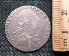 1787 Great Britain  925 Sterling Silver George Iii Old Bust Shilling  Km  607 1