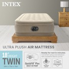 Intex 64425ed Dura-beam Deluxe Ultra Plush Air Mattress With Built-in Pump  Twin