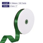 Satin Ribbon 1 Inch X 100 Yards Dark Green Single Face Polyester Satin Ribbon