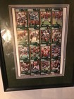 1994 Miami Hurricanes Uncut Card Sheet Dwayne Johnson The Rock Mancave Framed