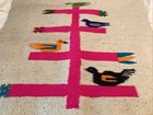 Vintage Woven Wool Bright Colors Wall Art Tapestry Ethnic Ecuador Birds Folk Art