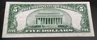 Fr 1531  1928 F  5 Legal Tender Star Note Printing Red Ink Leaking Error Rare