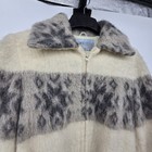 Vintage Eider Knit Icelandic Wool Snowflake Coat Womens L Cream Gray Scotland