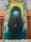 Sandman Death Original Art   Felipe Echevarria   Oil  Collage   Plus Ankh Book 