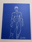 Nude Male Black Drawing- Original Fine Art- Direct From   Signed By Artist