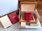 Omega Authentic Wooden Watch Box Travel Red Cube Latest Model Original Gift New