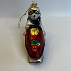 Coca Cola 2005 Blown Glass Christmas Ornament Bear Riding Snowmobile