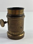 Antique 2  Brass Glass Camera Lens Unknown Focus Knob Nice