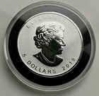 2018 Canada  5 Maple Leaf - Dog Privy Reverse Proof - 1 Oz  9999 Silver