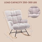 Rocking Chair Nursery Teddy  Upholstered Baby Fluffy Glider Rocker