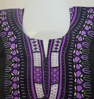 Dashiki Shirt African Tribal Print Black Purple Mens Womens Boho Tuni Hippie 3xl