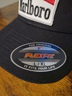 Flexfit Marlboro Patch Black Stretch Fit Fitted Baseball Cap Hat Unisex L xl